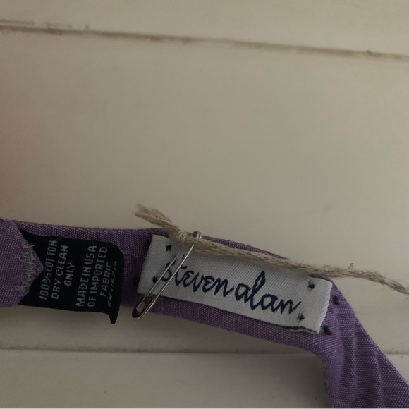 NWT Steven Alan Bowtie Purple Cotton - Picture 3 of 4